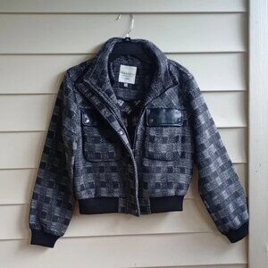 Bagatelle Black and‎ Gray Checkered Jacket